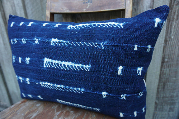 Meadow - Vintage African Indigo Pillow