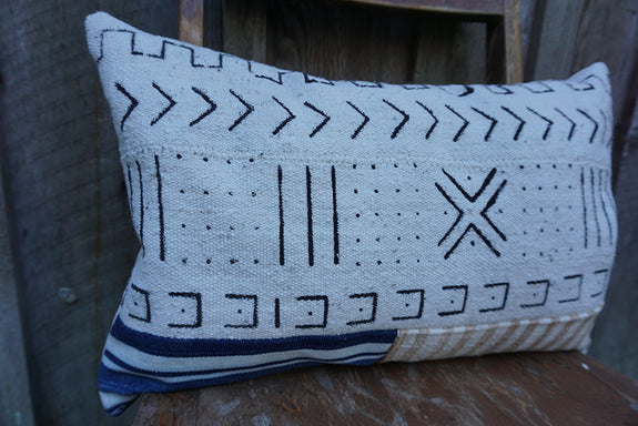 Frances - African Mudcloth and Vintage Indigo Pillow