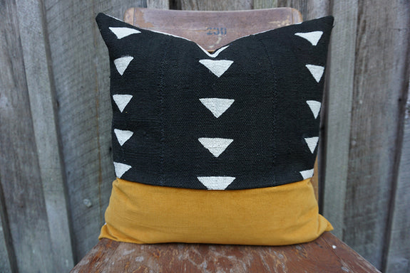 Kataleya - African Mudcloth and Corduroy Pillow