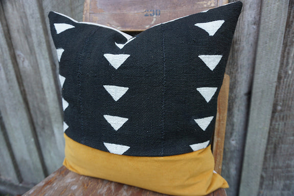 Kataleya - African Mudcloth and Corduroy Pillow