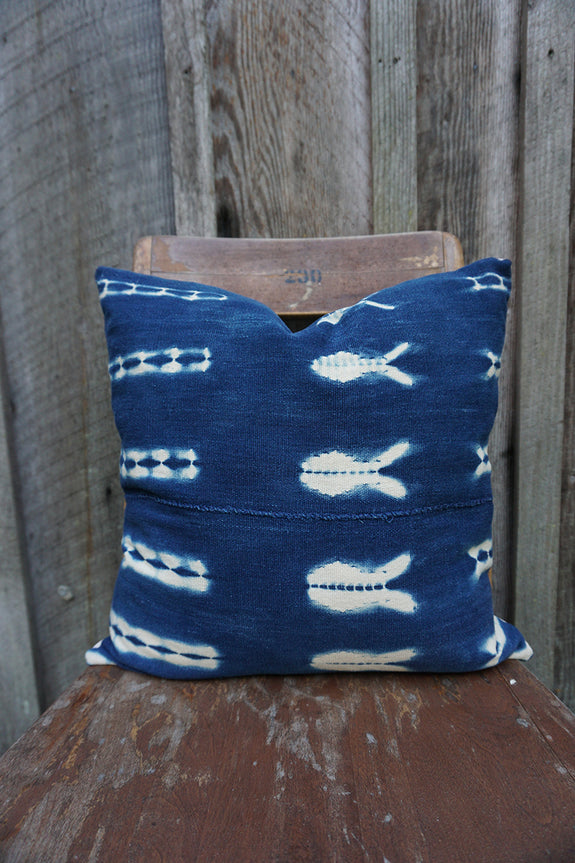 Noemi - Vintage African Indigo Pillow