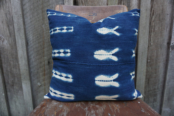Noemi - Vintage African Indigo Pillow