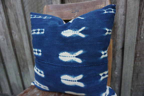 Noemi - Vintage African Indigo Pillow