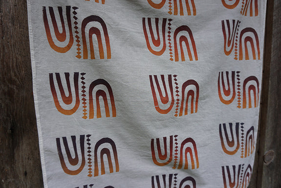 Blockprinted Organic Cotton Bandana - White