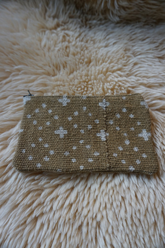 Zippered Pouch made from African Mudcloth - #320