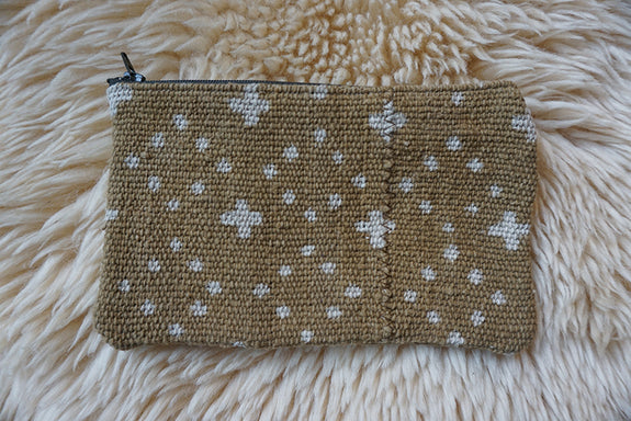 Zippered Pouch made from African Mudcloth - #320