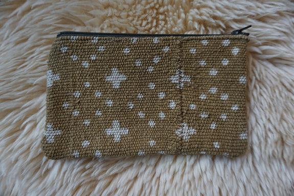 Zippered Pouch made from African Mudcloth - #320