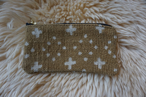 Zippered Pouch made with African Mudcloth - #321