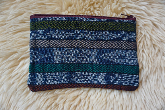 Zippered Pouch made from Guatemalan Corte - #322