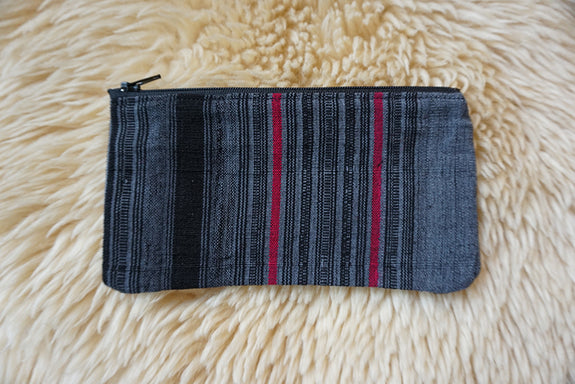 Zippered Pouch made from Hmong Textile - #329