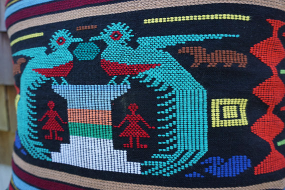 Quetzal - Vintage Guatemalan Textile Pillow