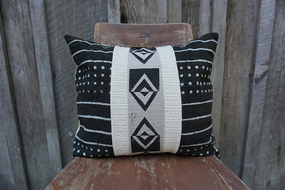 Sadia - African Mudcloth and Blockprint Pillow