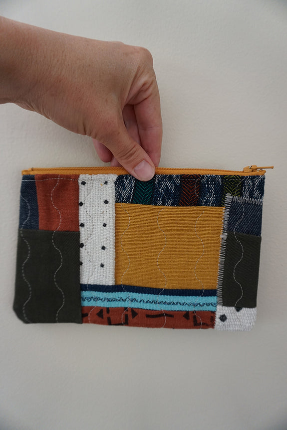 Zippered Patchwork Pouch - #8