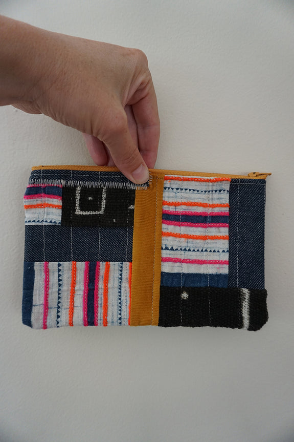Zippered Patchwork Pouch - #5