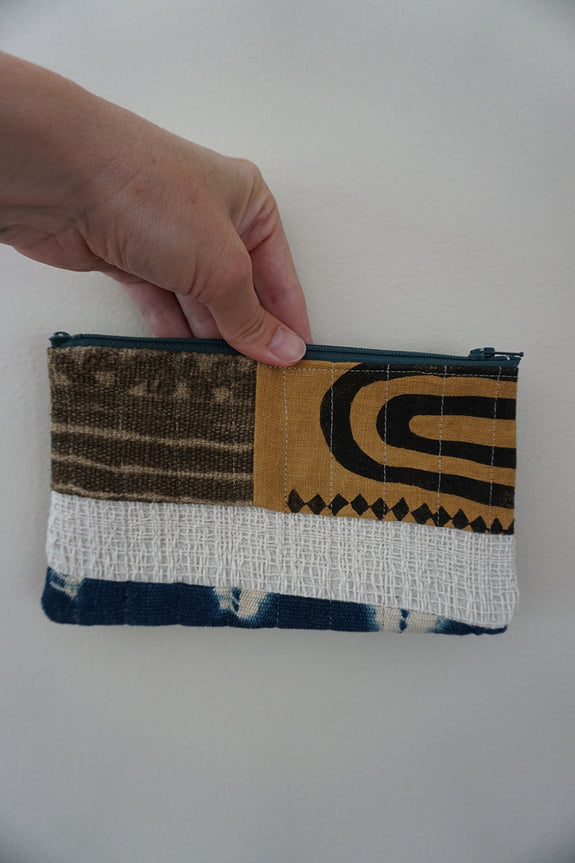Zippered Patchwork Pouch - #7