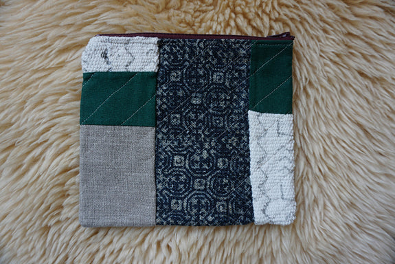 Zippered Patchwork Pouch - #18