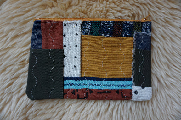 Zippered Patchwork Pouch - #8