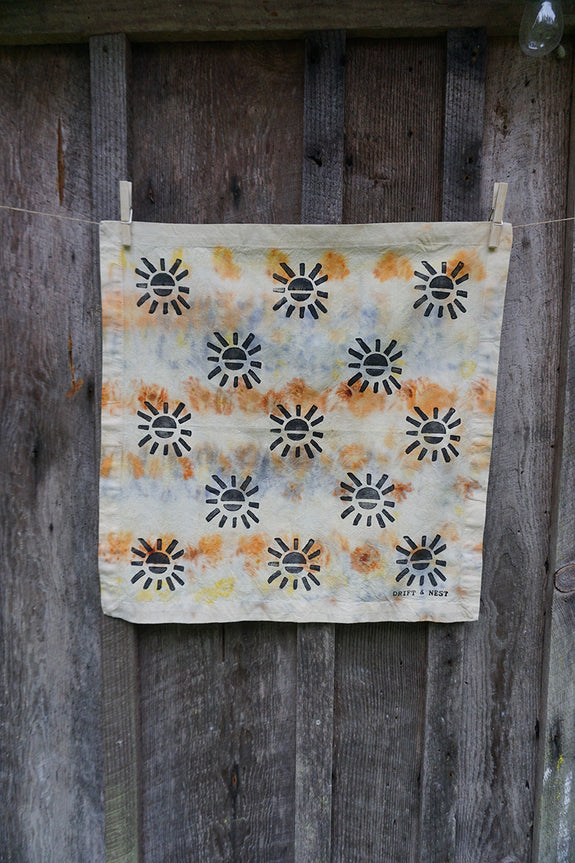 Naturally Dyed + Blockprinted Set/2 Napkins - Multi