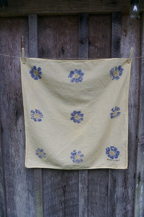 Naturally Dyed Organic Cotton Bandana - Light Yellow