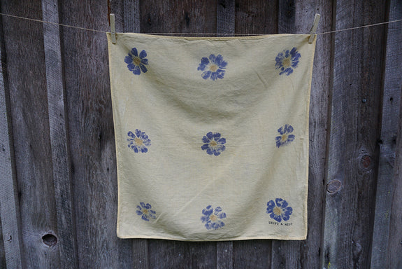 Naturally Dyed Organic Cotton Bandana - Light Yellow