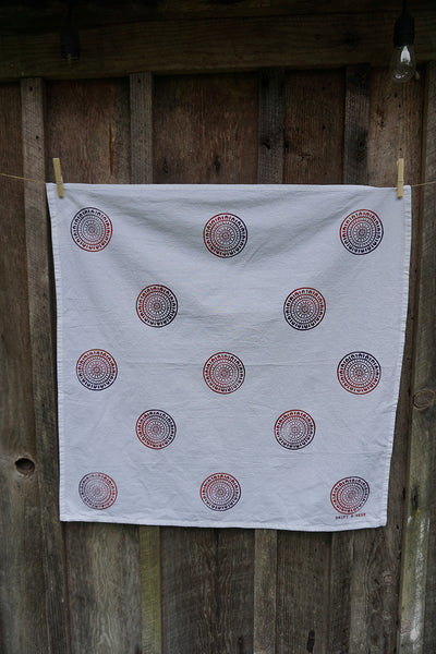 Blockprinted Tea Towel - Round
