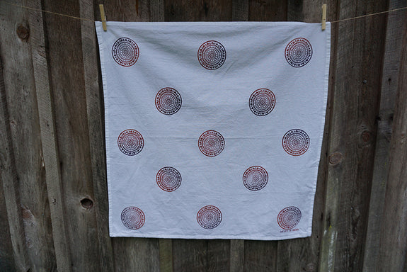 Blockprinted Tea Towel - Round
