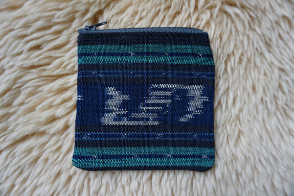 Zippered Pouch made from Indonesian Textile - #388