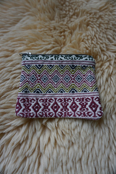 Zippered Pouch made from Mexican Textile - #386