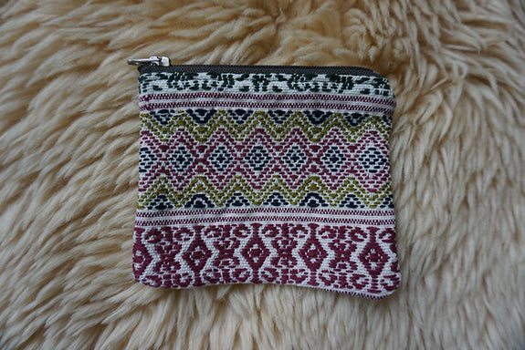 Zippered Pouch made from Mexican Textile - #386