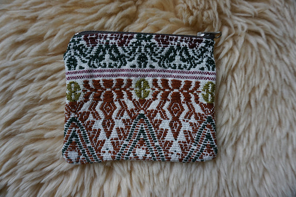 Zippered Pouch made from Mexican Textile - #386