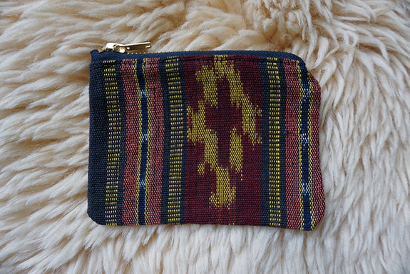 Zippered Pouch made from Indonesian Textile - #385