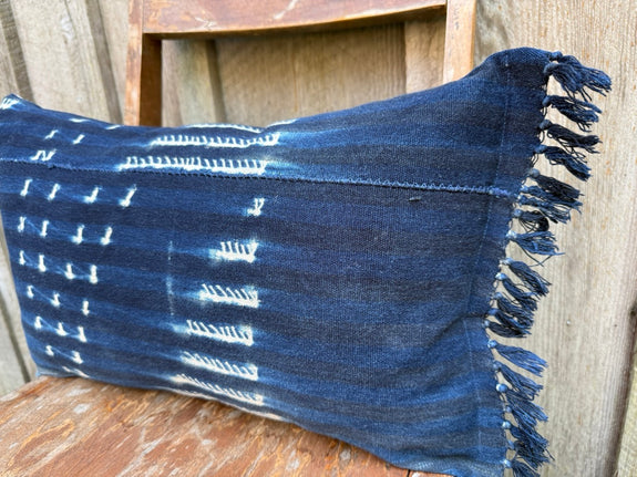 Amos - Vintage African Indigo Pillow
