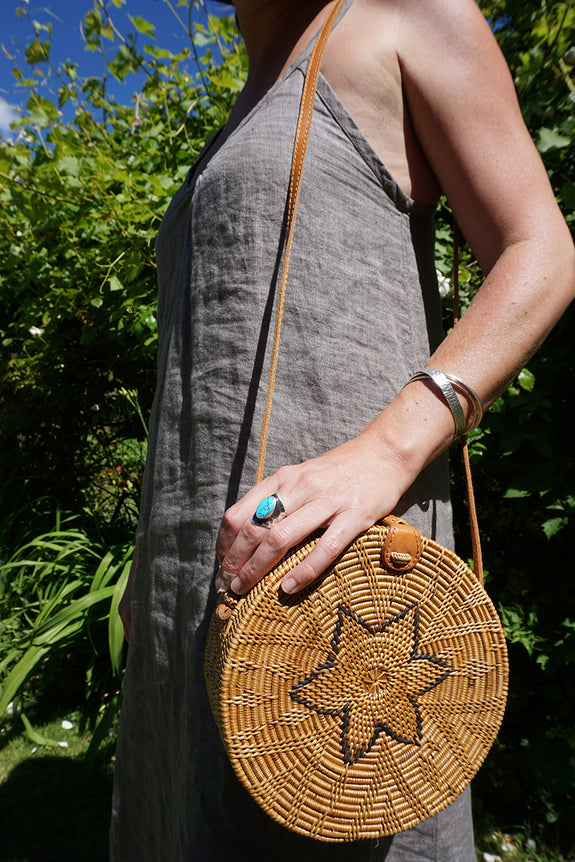 Bali Round Bag | Natural Star