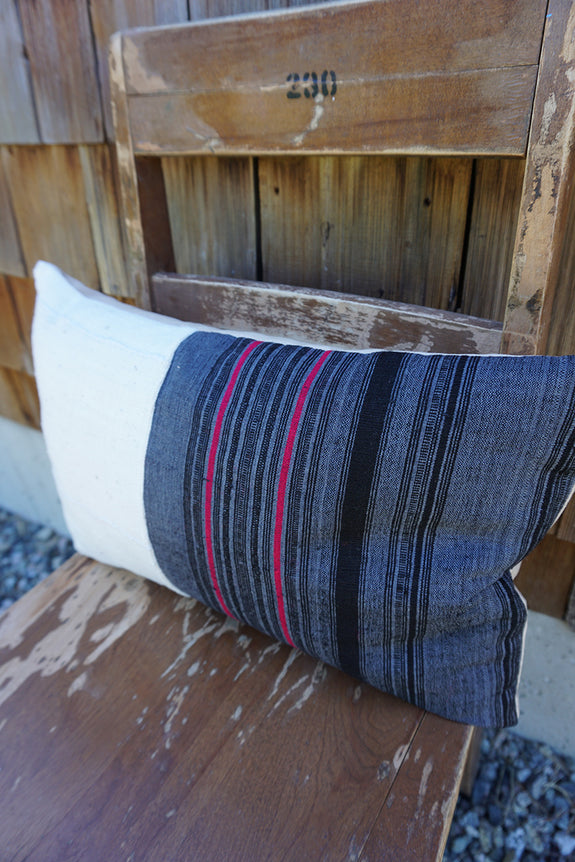 Lyric - Hmong Textile + African Cotton Pillow