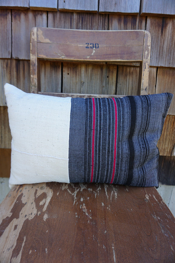 Lyric - Hmong Textile + African Cotton Pillow