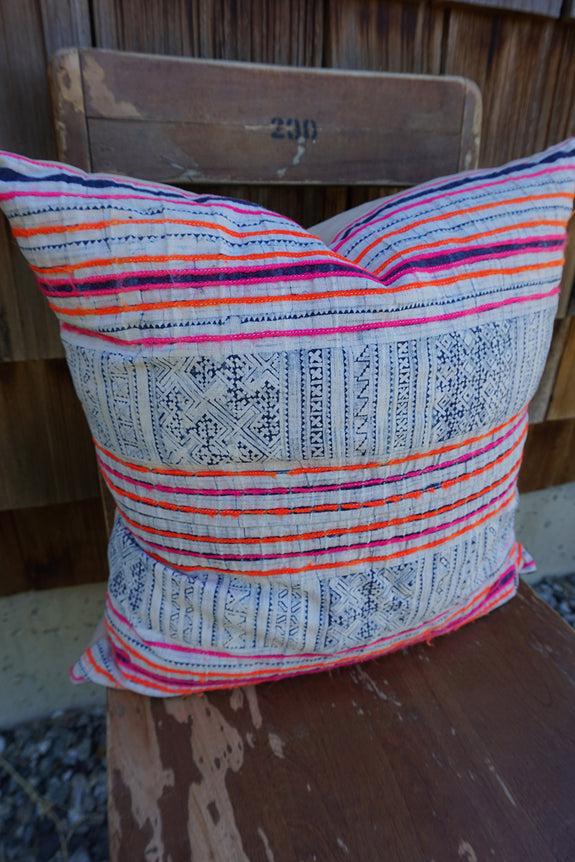 Riah - Vintage Hmong Textile Pillow