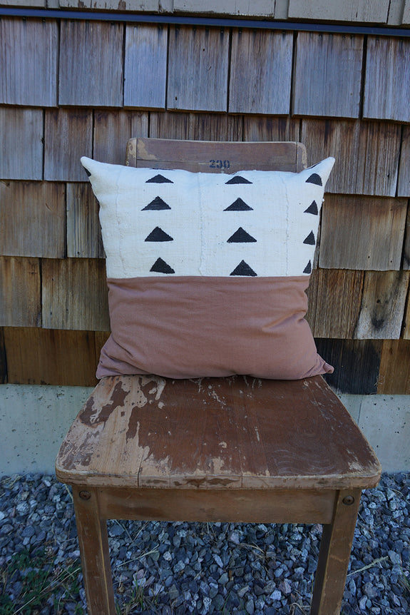 Hope - African Mudcloth + Linen Pillow