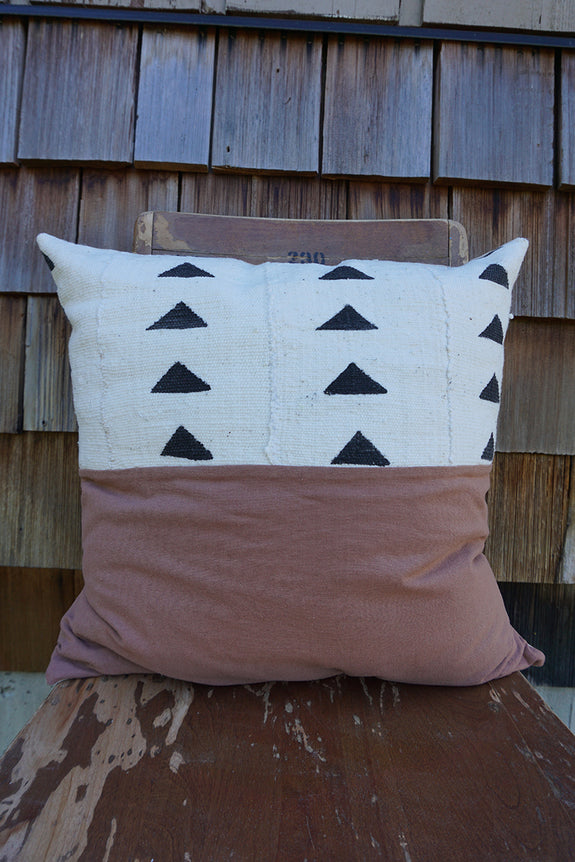Hope - African Mudcloth + Linen Pillow