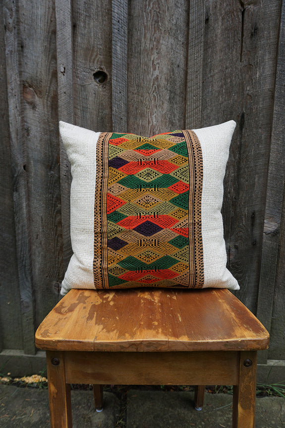 Rosalind - Vintage Laotian Silk Textile Pillow