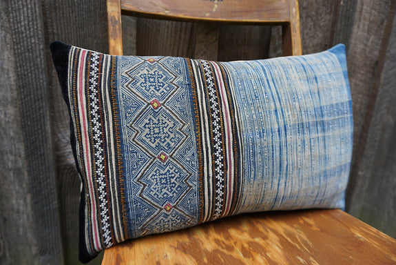 Nevaeh - Vintage Hmong Textile Pillow