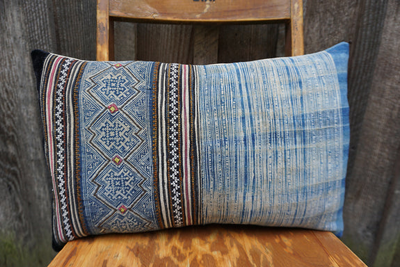 Nevaeh - Vintage Hmong Textile Pillow