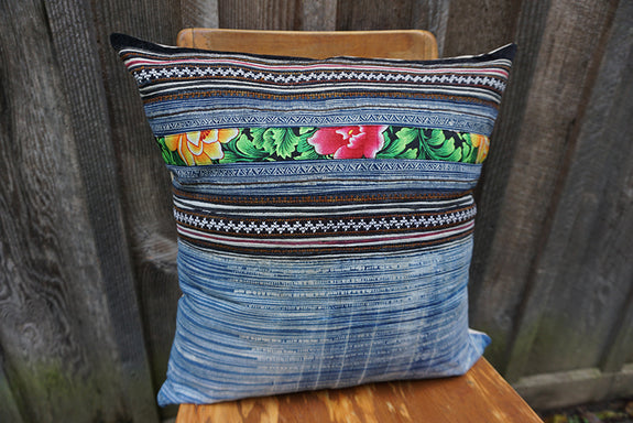 Audrey - Vintage Hmong Textile Pillow