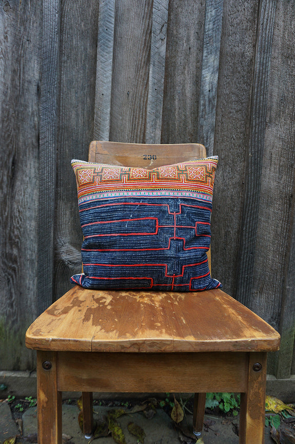 Jade - Vintage Hmong Textile Pillow