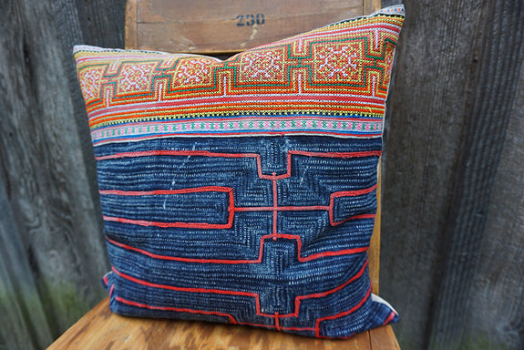 Jade - Vintage Hmong Textile Pillow