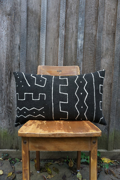 Raven - African Mudcloth Pillow