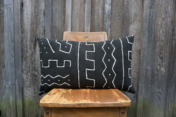 Raven - African Mudcloth Pillow