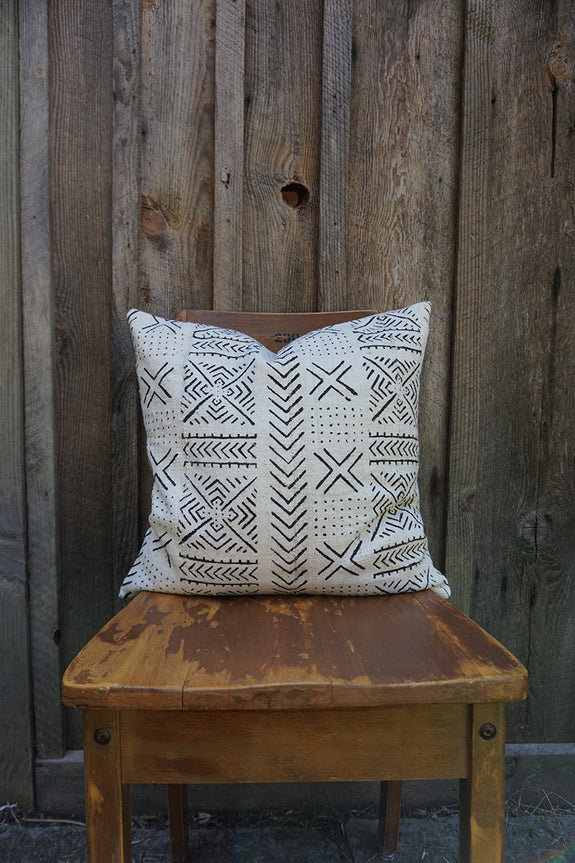 Charlie - African Mudcloth Pillow