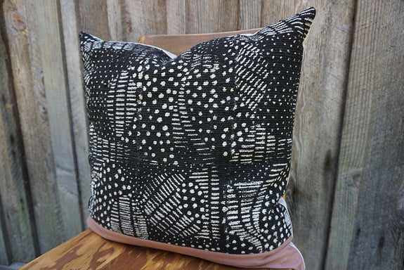 Vesta - African Mudcloth with Linen Pillow