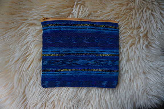 Colourful Zippered Pouch made from Hand Woven Guatemalan Fabric - #106