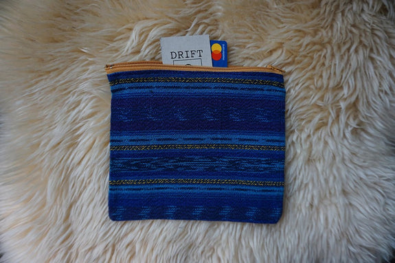 Colourful Zippered Pouch made from Hand Woven Guatemalan Fabric - #106